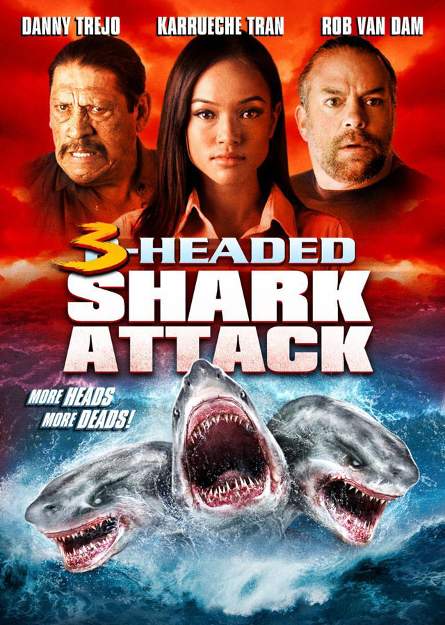El ataque del tiburón de tres cabezas - poster